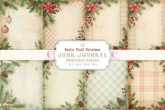 Rustic Plaid Christmas Junk Journal