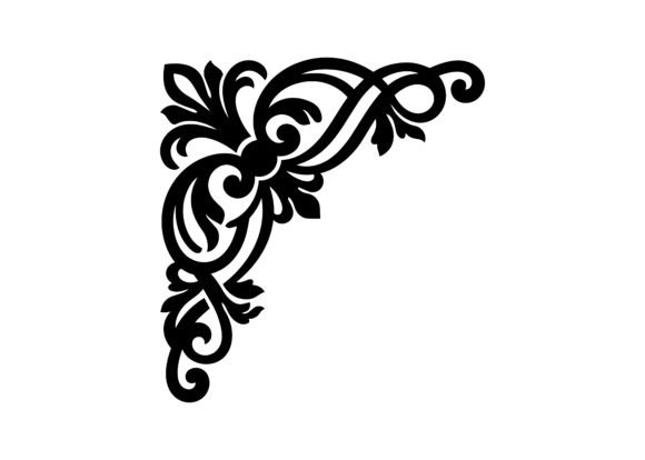 Serene Luxury Decorative Corner SVG Cut
