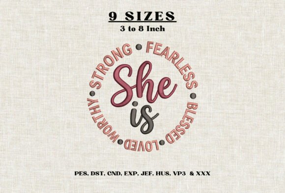 She is Strong Fearless Blessed Loved DST