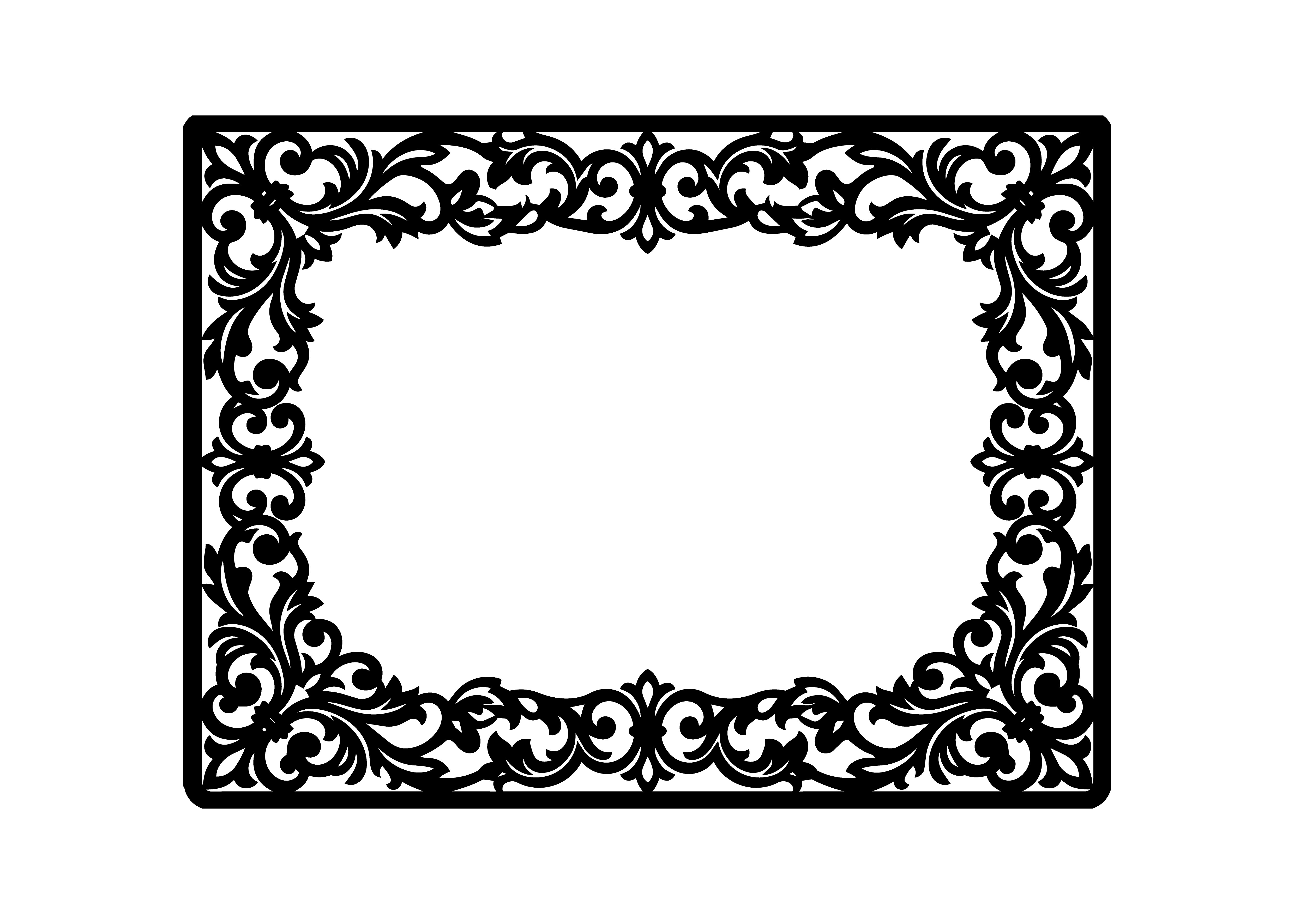 Sophisticated Ornate Border SVG Cut