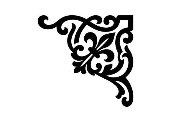 Splendid Luxury Corner Symbol a SVG Cut