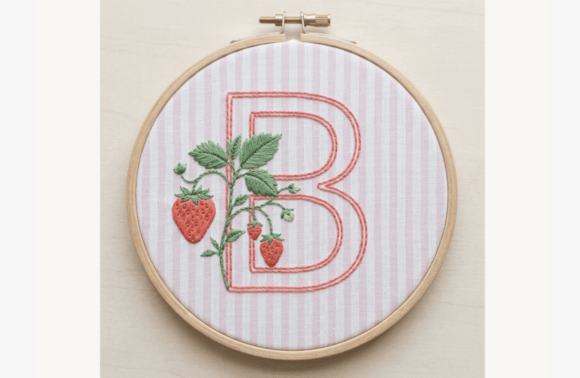 Strawberry Vine Embroidery Pattern