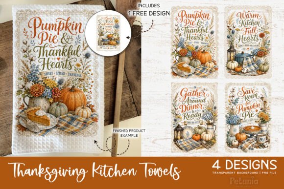 Thanksgiving Kitchen Towel PNG