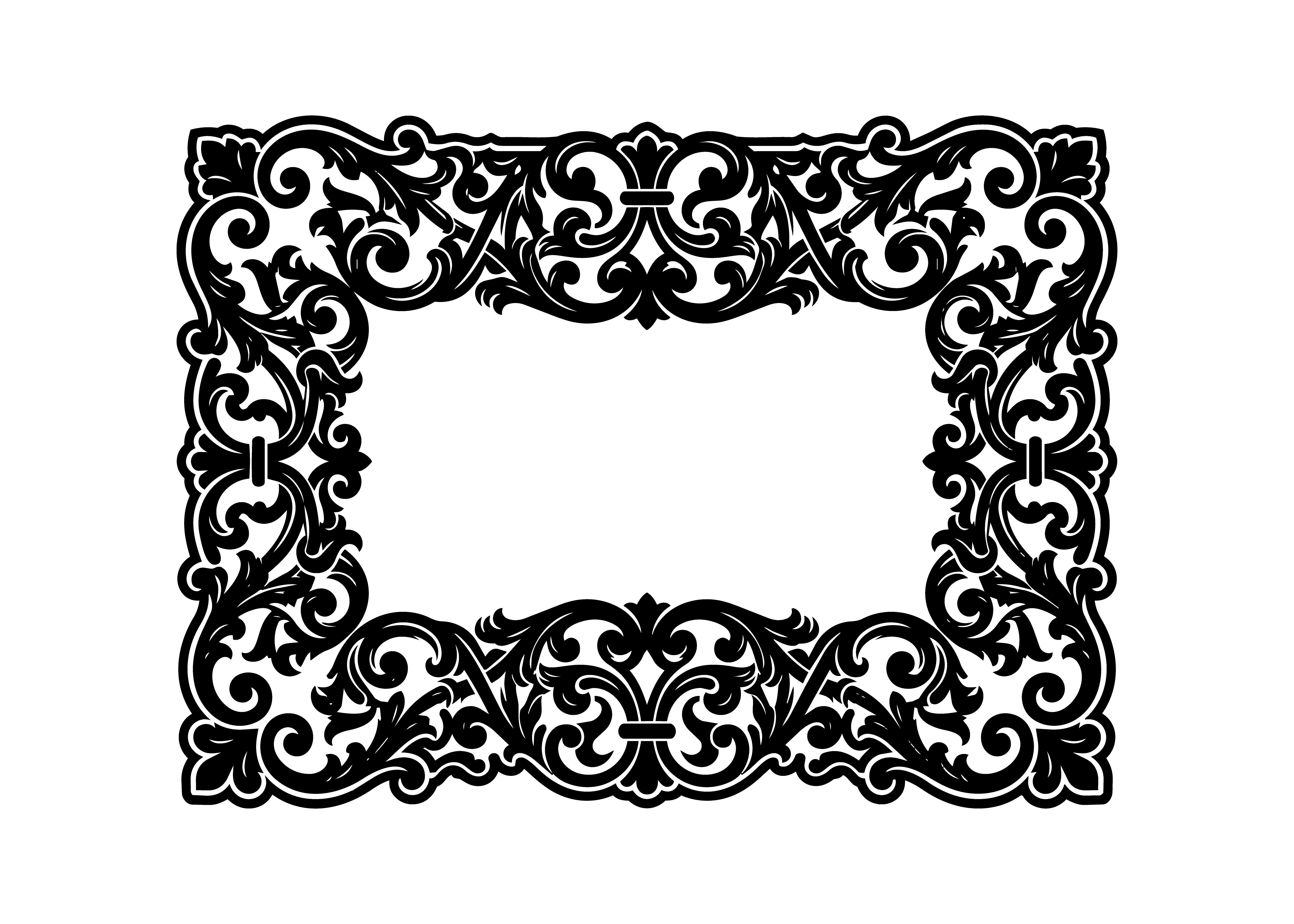Traditional Ornate Border SVG Cut