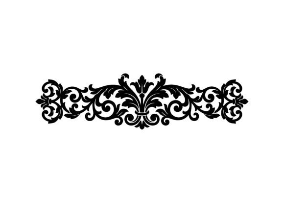 Victorian Ornate Floral Divider SVG Cut