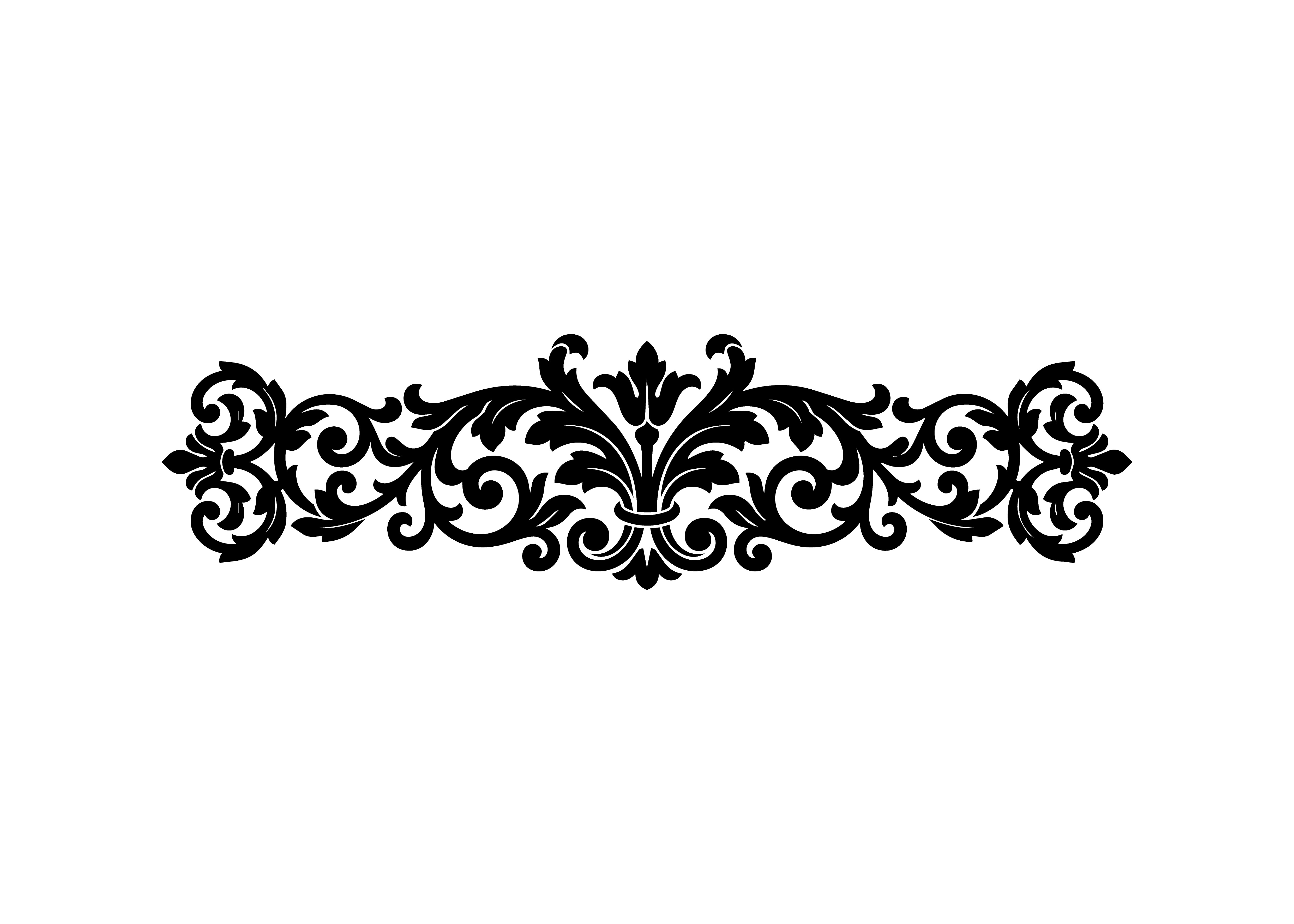 Victorian Ornate Floral Divider SVG Cut