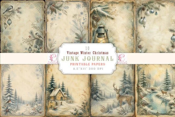 Vintage Winter Christmas Junk Journal