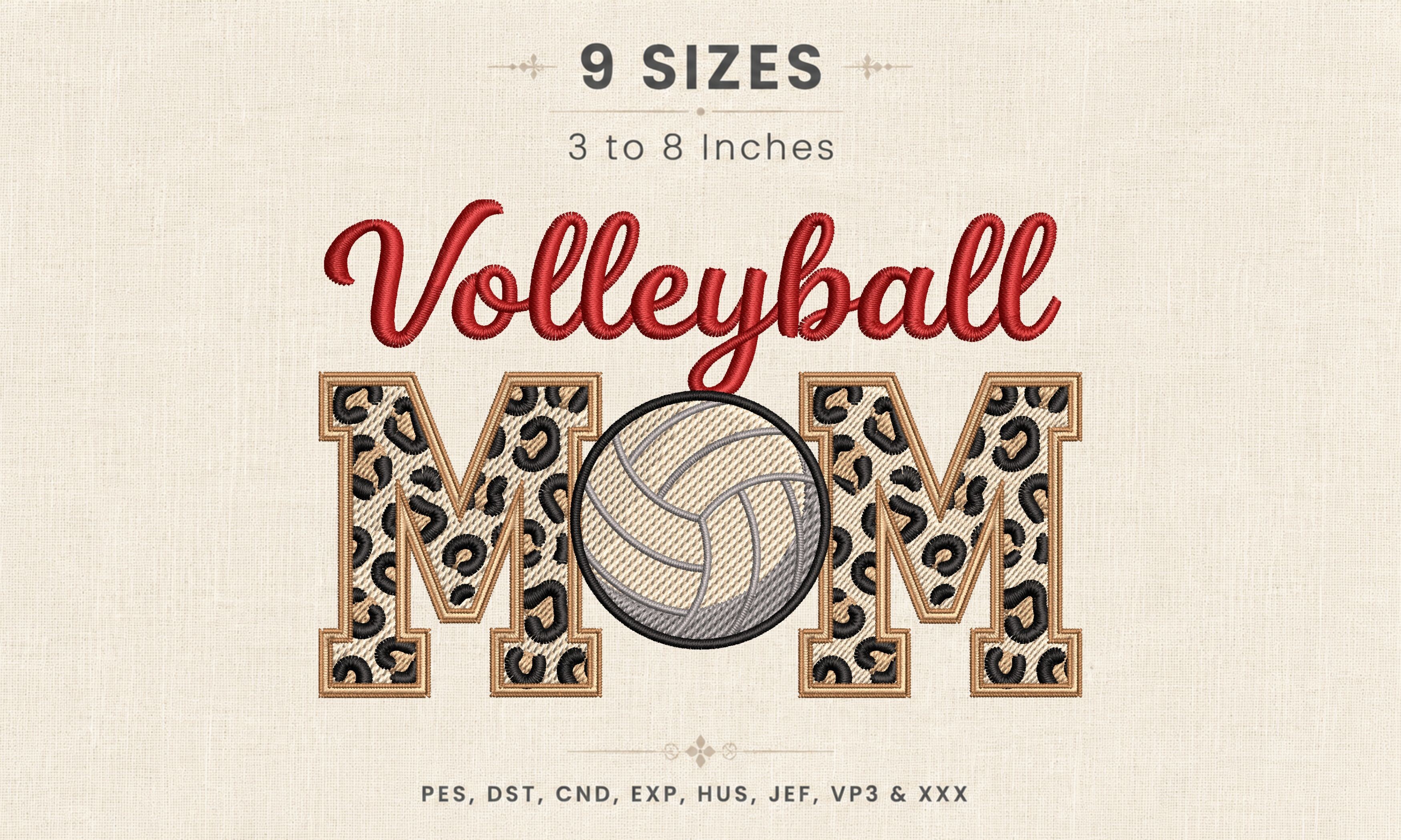 Volleyball Mom Leopard Graphic DST PES