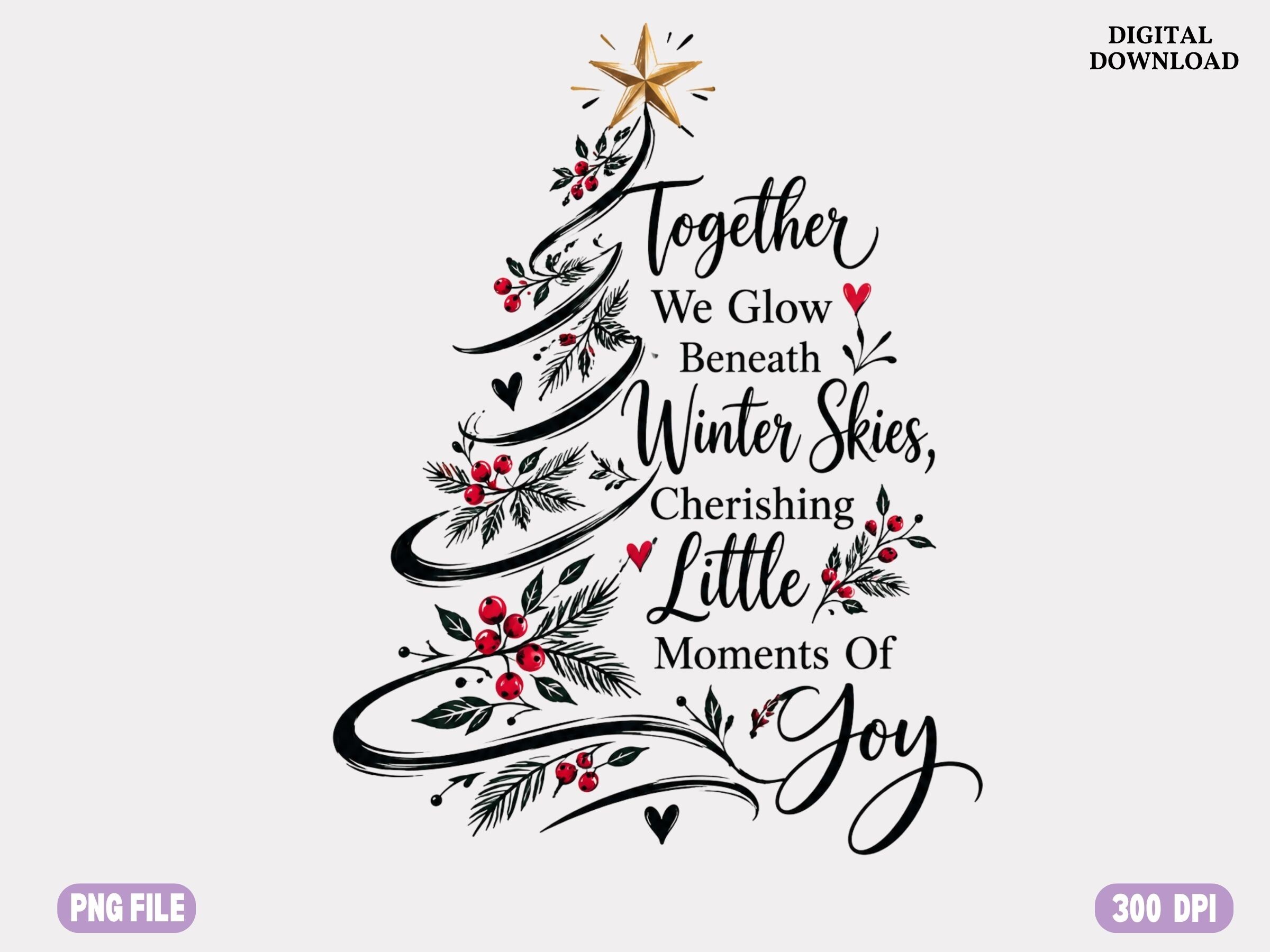 Winter Christmas Tree Wall Art, Together