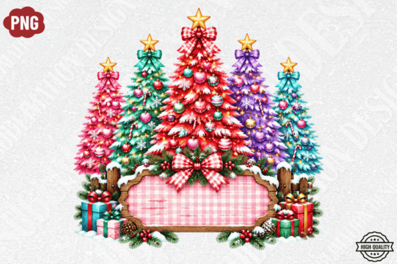 Colorful Christmas Tree Png,