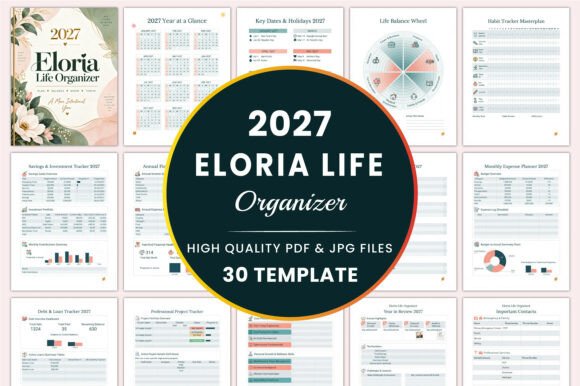 2027 Eloria Life Organizer KDP Interiors