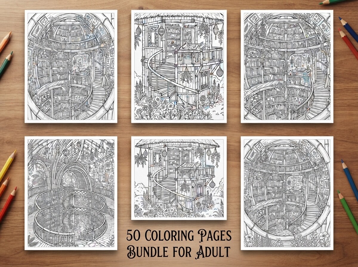 50 Enchanted Bamboo Tower Library