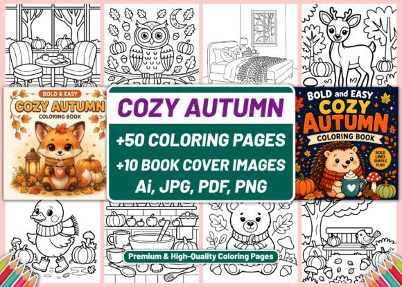 BOLD EASY COZY AUTUMN COLORING BOOK