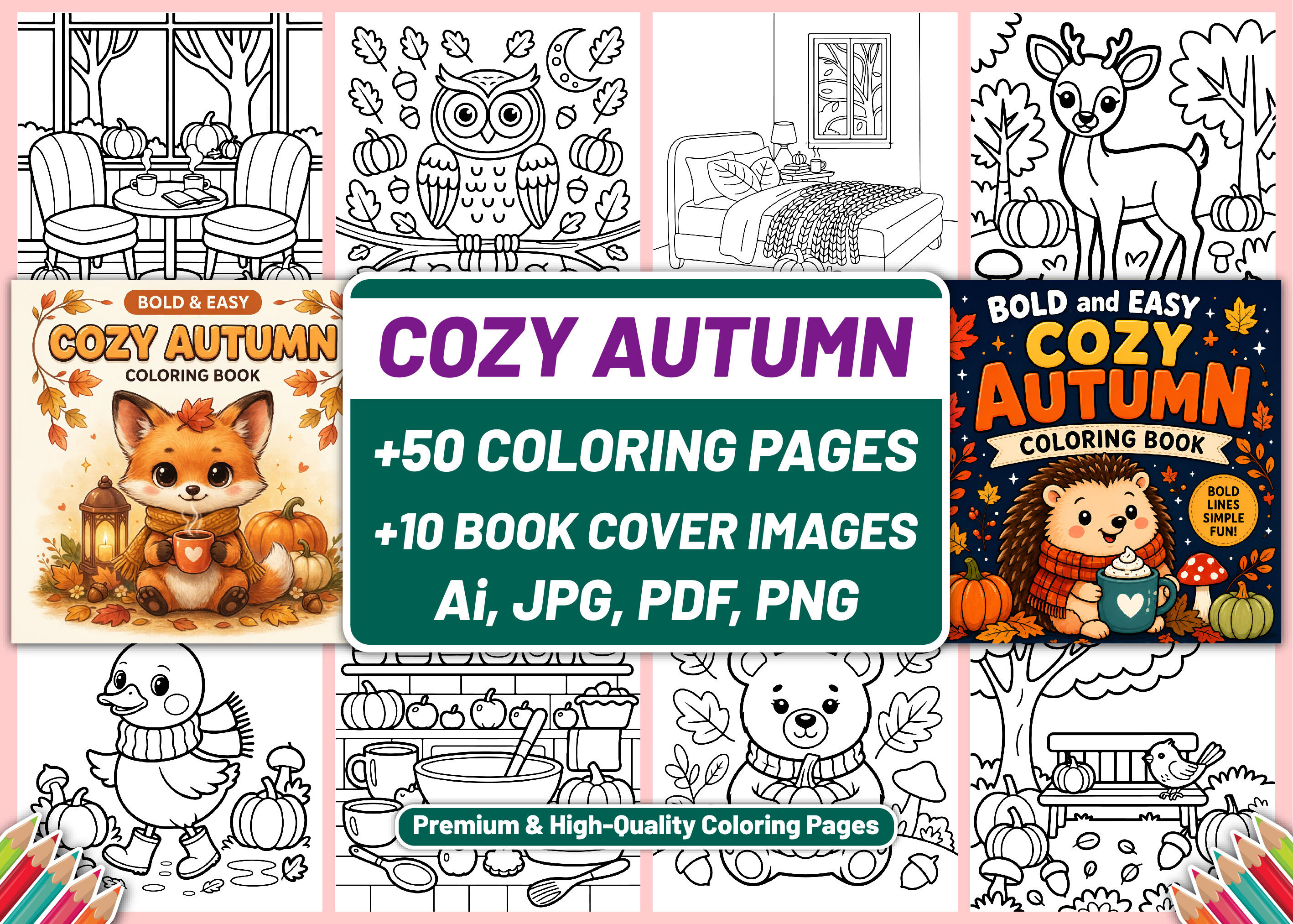 BOLD EASY COZY AUTUMN COLORING BOOK