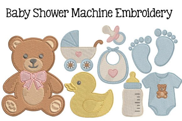 Baby Shower Machine Embroidery