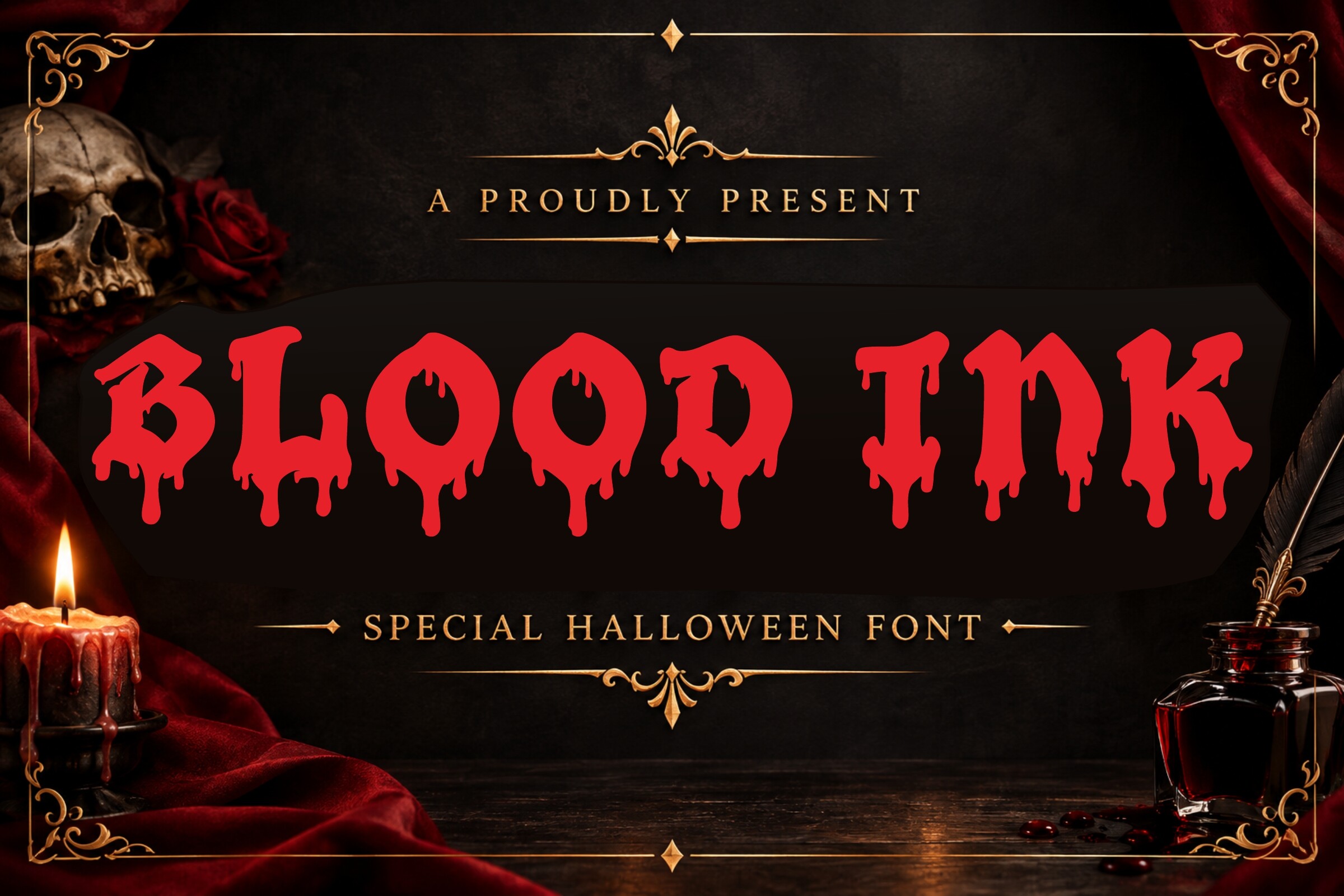 Blood Ink preview, dripping horror display