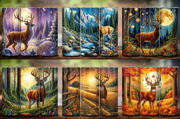 Buck Hunting Tumbler Wrap Pack 6-in-1