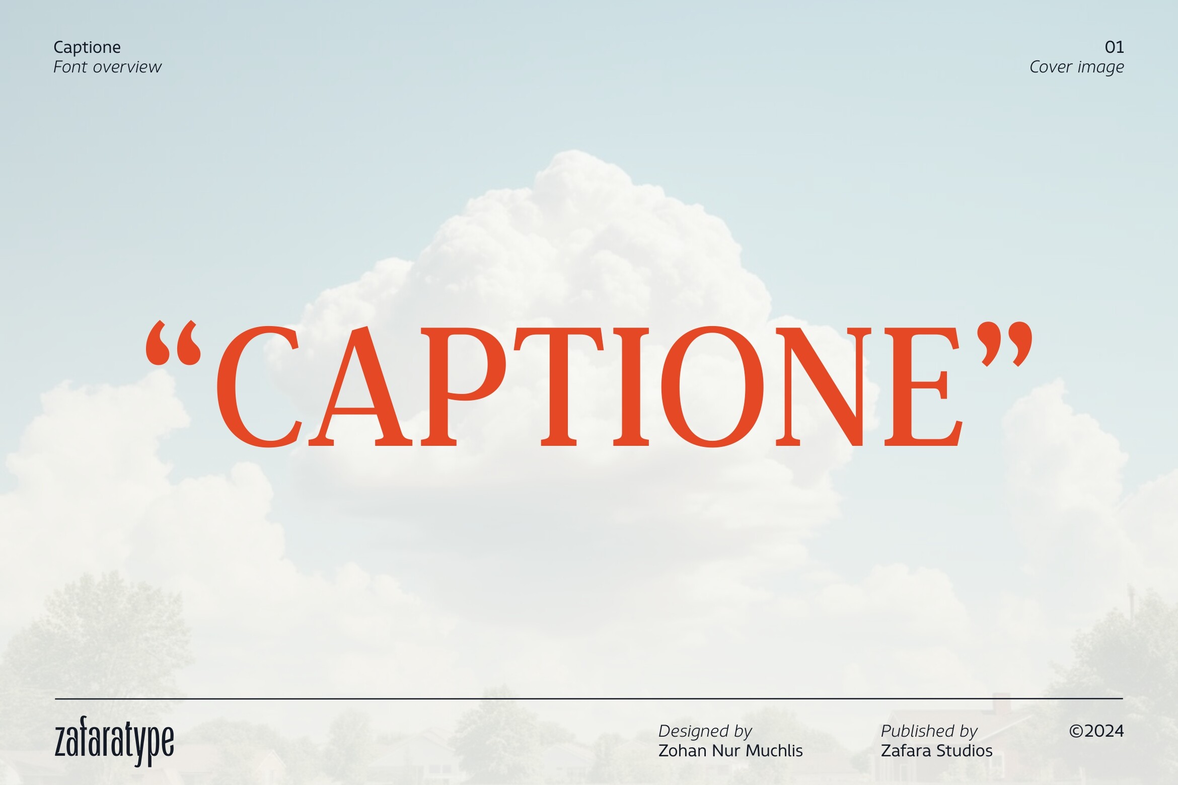 Captione preview, editorial serif