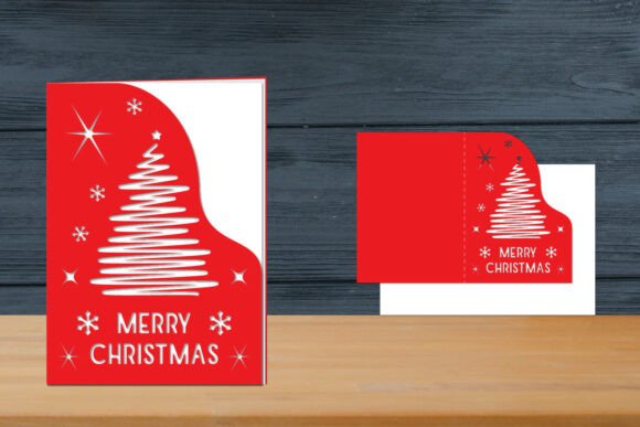 Christmas Card Template Papercut