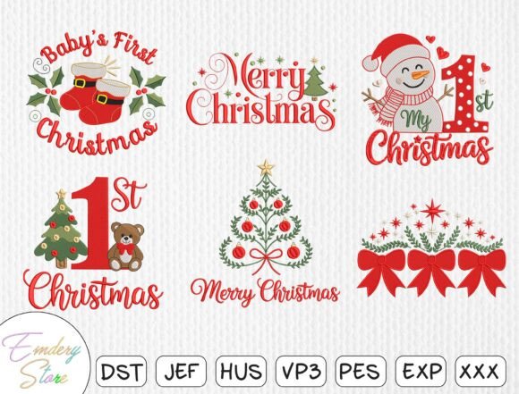 Christmas Embroidery Design Bundle