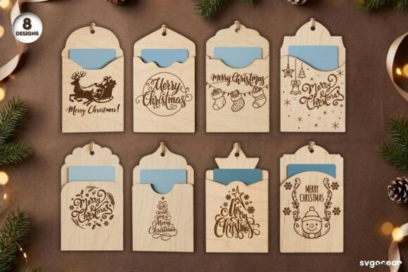 Christmas Gift Card Holders SVG Bundle