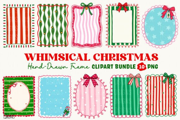 Christmas Hand-Drawn Frame Bundle PNG
