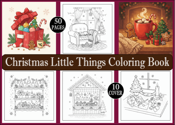 Christmas Little Things Coloring Book