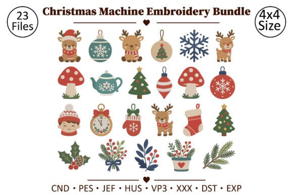 Christmas Machine Embroidery Bundle