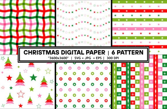 Christmas Seamless Pattern Paper Bundle