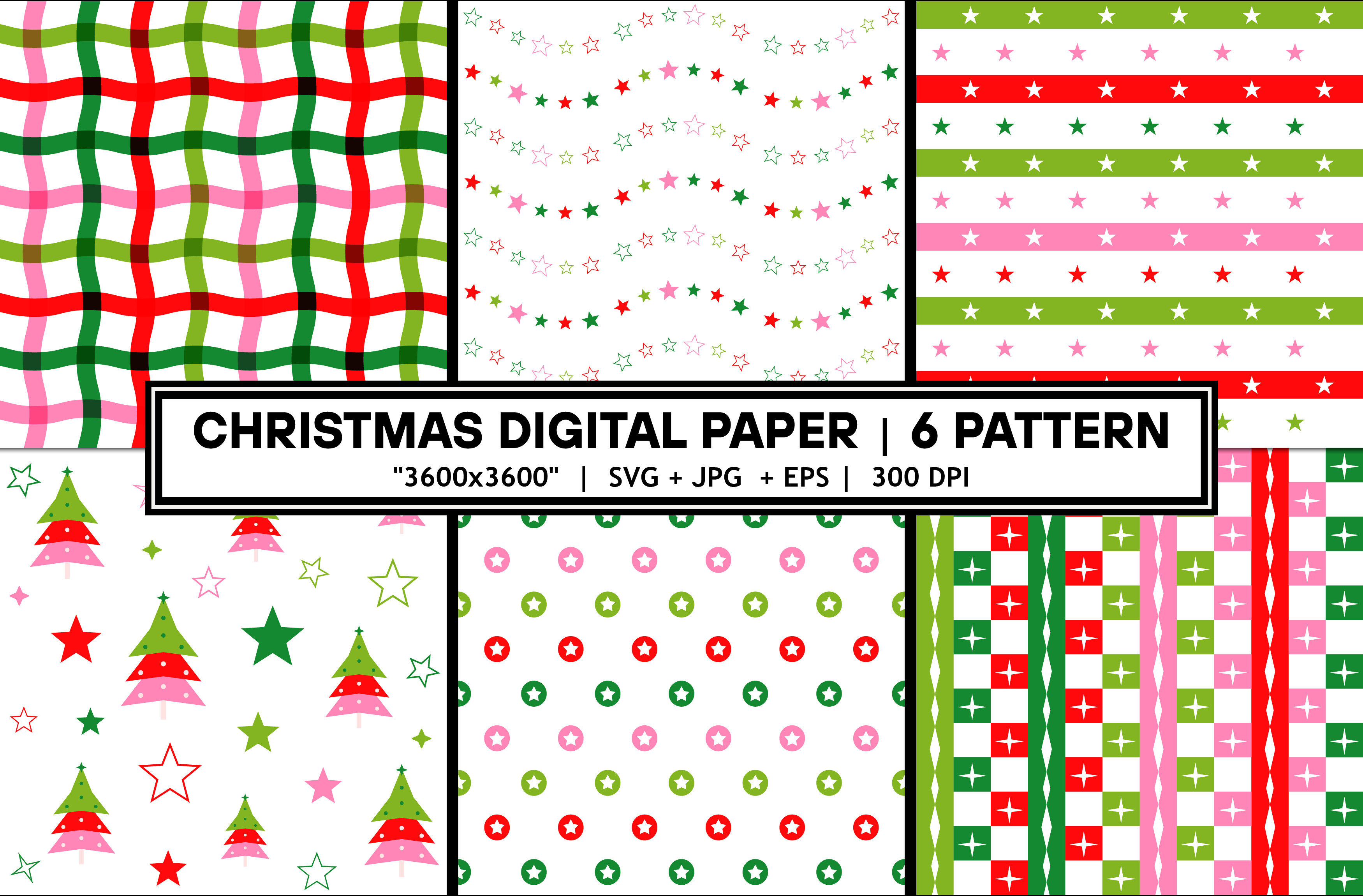 Christmas Seamless Pattern Paper Bundle