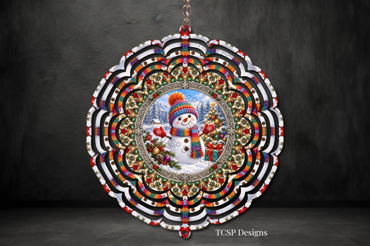 Christmas Snowman Wind Spinner