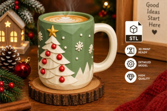 Christmas Ornament Keychain STL – Festive Bauble 3D Print File - Image 9