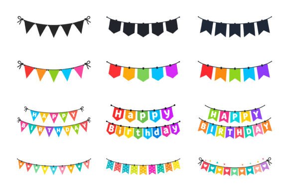 Colorful Birthday Party Banner Bundle
