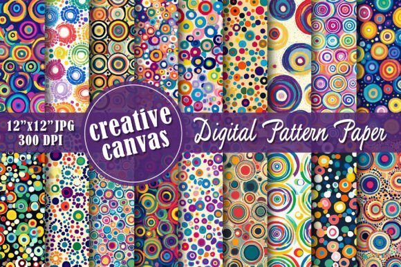 Colorful Circle Seamless Patterns