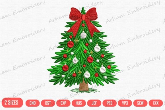Festive Ornament Tree with Bow