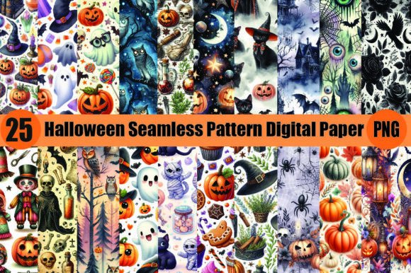 Halloween Pattern Digital Paper