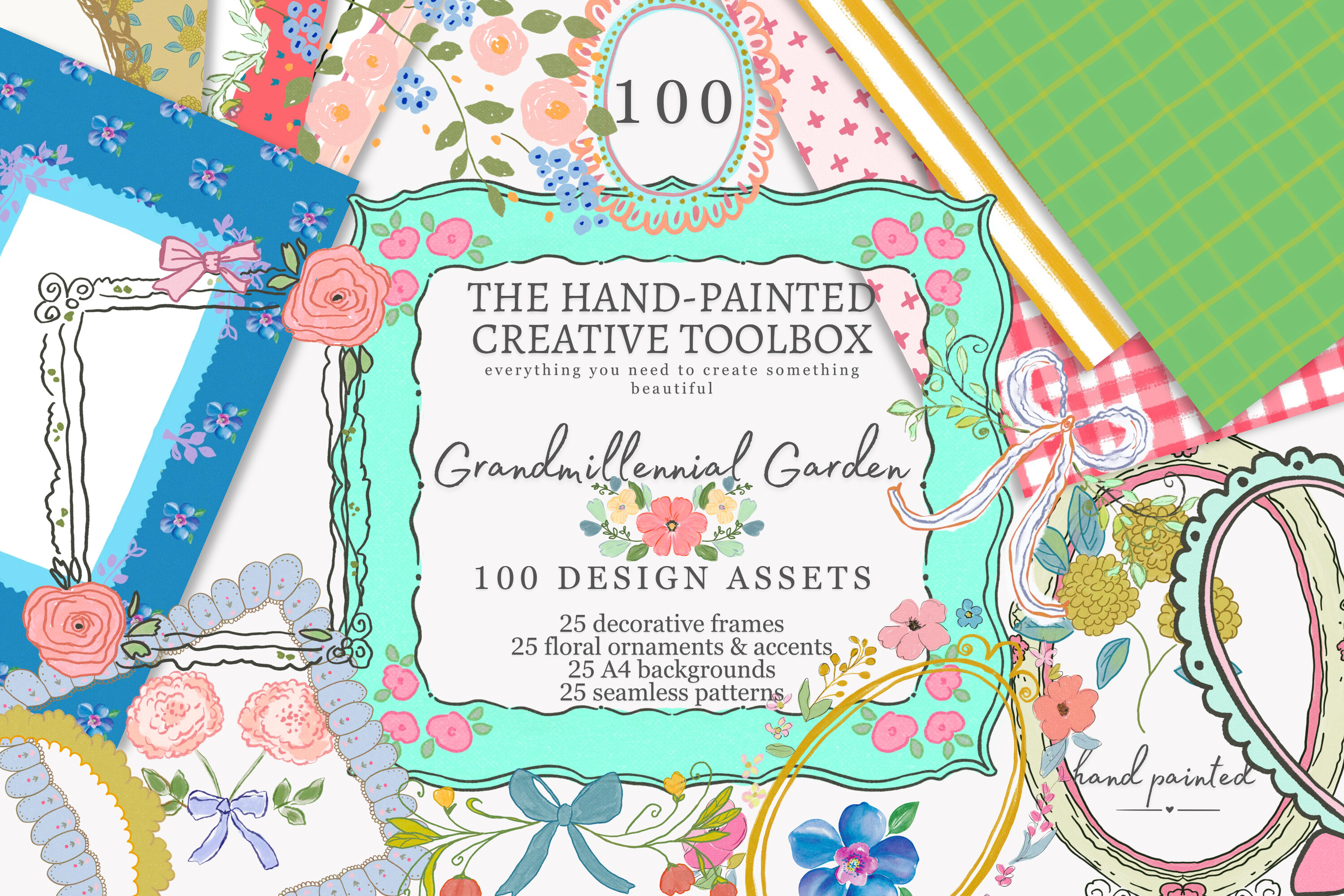 Hand-Painted Creative Toolbox 100 Assets