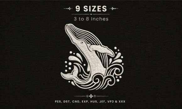 Humpback Whale Ocean Waves DST Design