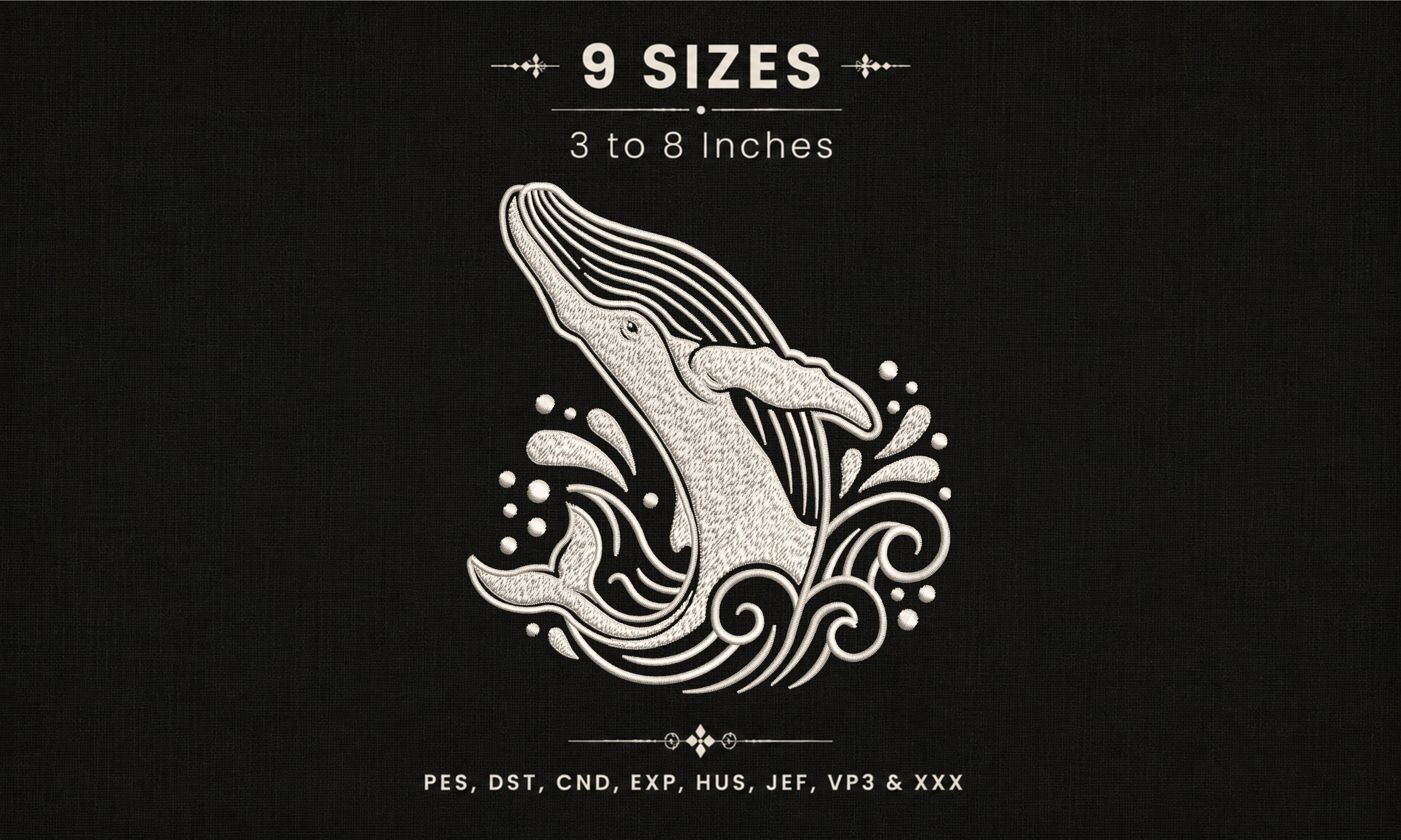 Humpback Whale Ocean Waves DST Design