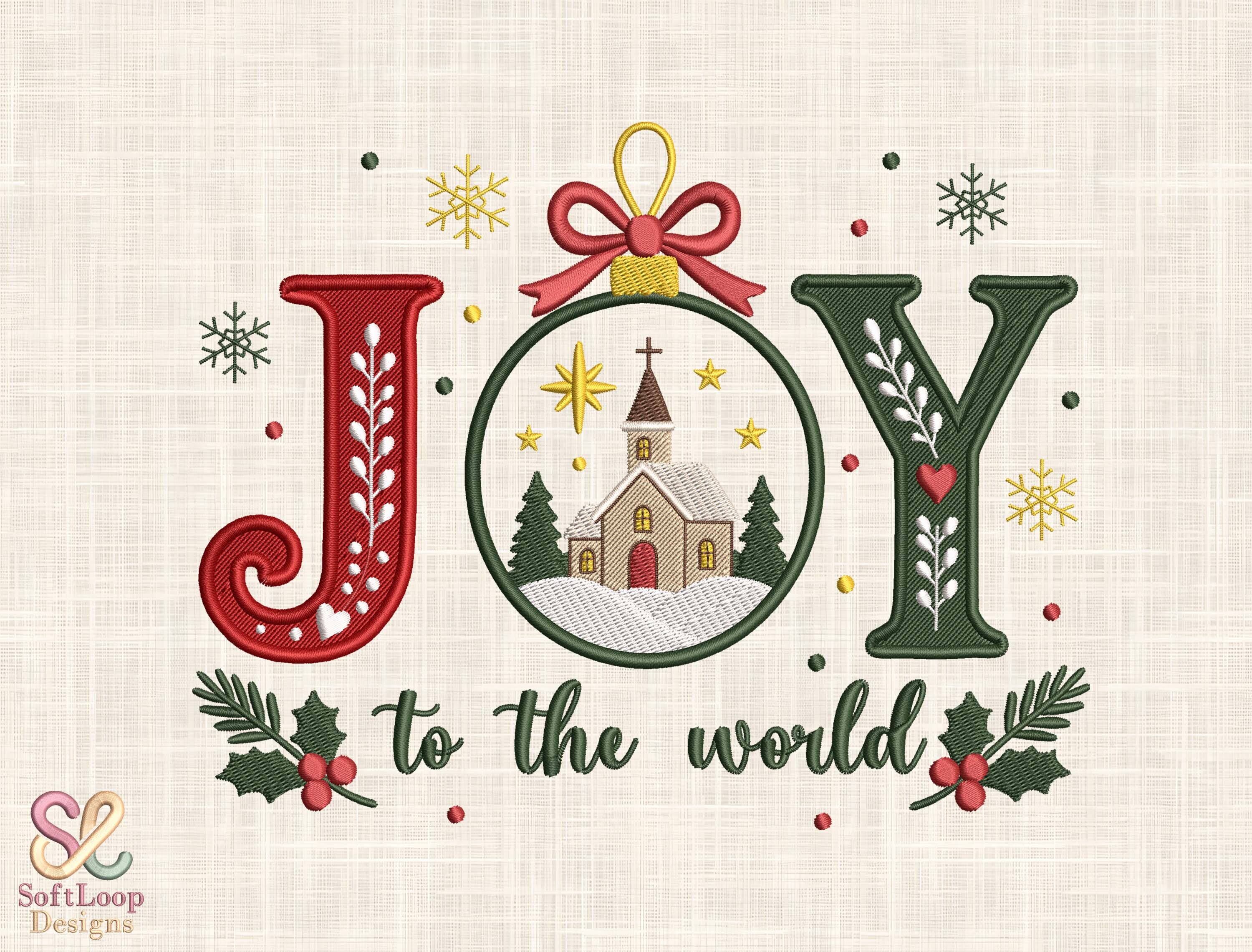 JOY to the World Christmas Embroidery