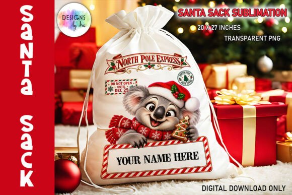 Koala Santa Sack Sublimation