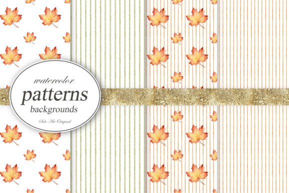 Leaves Stripes Backgrounds Fall Theme
