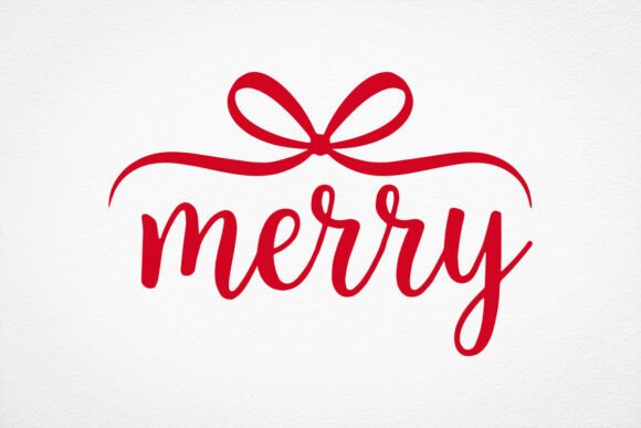 Merry Christmas Bow Svg , Christmas Svg
