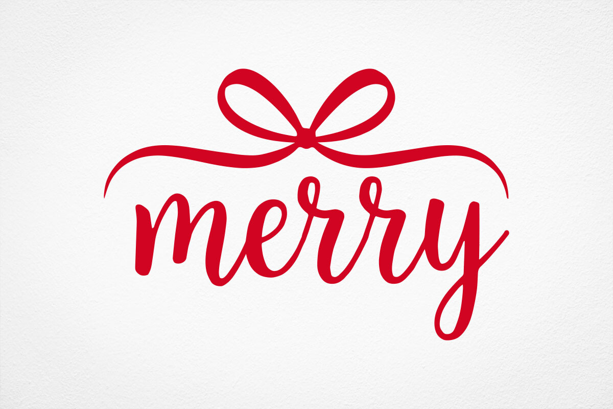 Merry Christmas Bow Svg , Christmas Svg