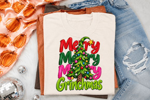 Merry Grinchmas Christmas Tree PNG Shirt