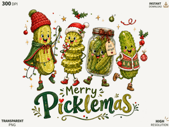 Merry Picklemas Funny Christmas PNG