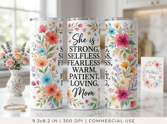 Mom Mother 20oz 40oz Tumbler Wrap PNG