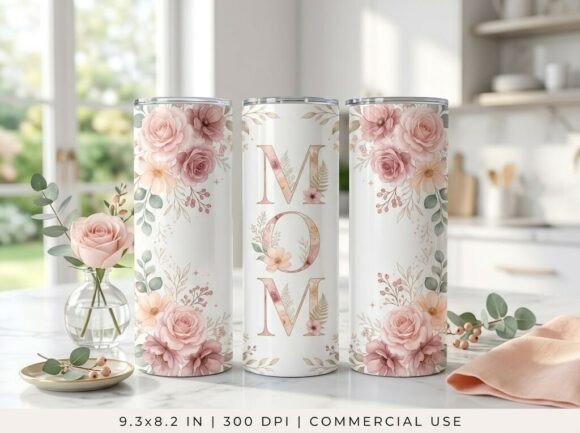 Mom Mother 20oz 40oz Tumbler Wrap PNG