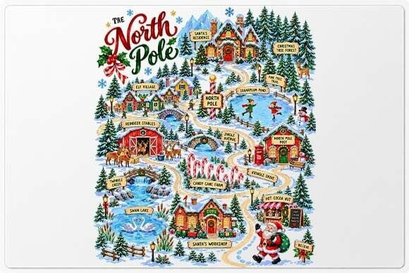 North Pole Christmas Village PNG