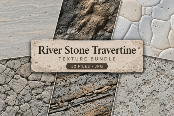 River Stone & Travertine Texture Grunge